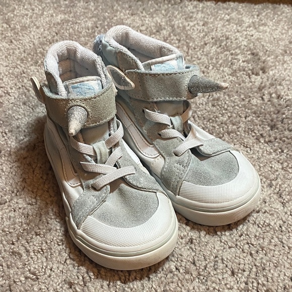 Vans Unicorn 🦄 Kids Gray and White High-Top Sneakers - Picture 1 of 17